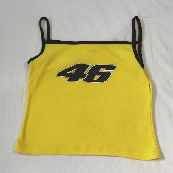 Rare vintage motorcycle square neck cropped cami - Picture 3 of 4